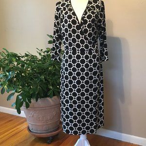 Harvé Bernard Horsebit Faux Wrap Dress Size Large